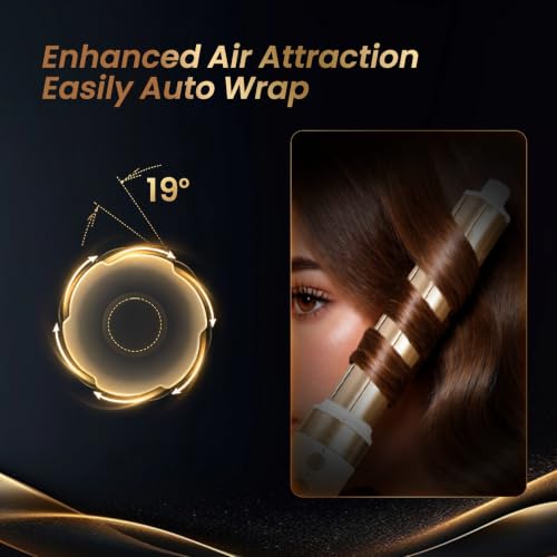 Image of GLAMUP 6-in-1 Extra Long Wrap AirCurler, Hot Air Styler, Fast Drying | 110k RPM High-Speed Motor & Negative Ions, Frizz-Free, No Heat Damage, Volumizer & Straightener for All Types, Travel Pouch