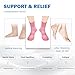 IRAMY Crew Compression Socks for Women Men with Ankle Arch Support Plantar Fasciitis Relief 3 Pairs