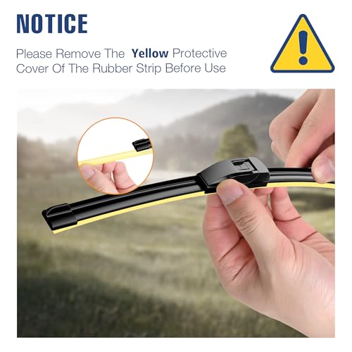 Image of 13 inch+13 inch Water Repellent Windshield Wiper Blades Replacement for JEEP Wrangler TJ 2006 2005 2004 2003 2002 2001 2000 1999 1998 1997 Silicone Automotive Replacement Windshield Wiper Blades