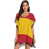 GuoChe Traje de baño de la bandera de España para mujer, vestido de playa para traje de baño, Spain Flag, Large