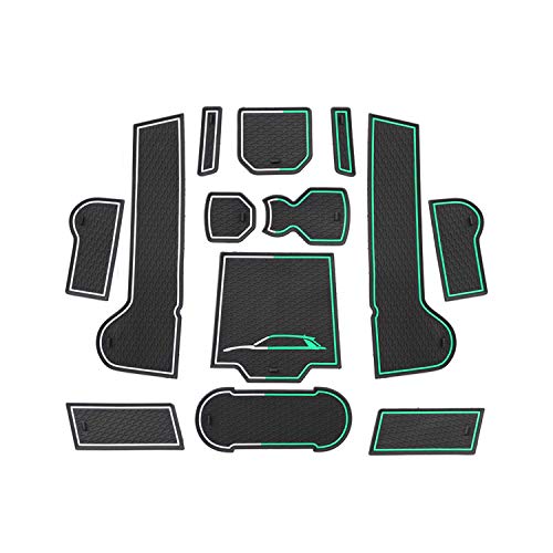 CDEFG para T-ROC T ROC Alfombrillas de Goma Antideslizante Puerta Portavasos Alfombrilla Ranura de Acceso Kit de la Estera del cojín de la Ranura Consola Central Coche Accesorios (Blanco)