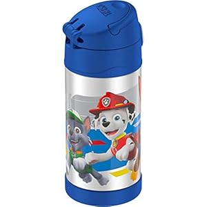 THERMOS-FUNTAINER-12-Ounce-Stainless-Steel-Vacuum-Insulated-Kids-Straw-Bottle-Paw-Patrol