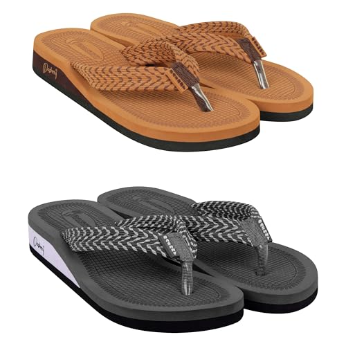 Image of Dashny Women's (1435-1434) |Extra Super Soft Comfortable Slippers |Tan Brown Casual Slides Slippers