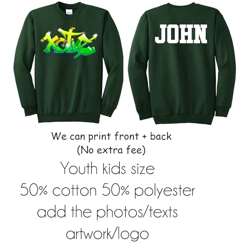 INK STITCH Youth Kids Pc90y Custom Printing Add Logo Image Core Fleece Sweatshirts4