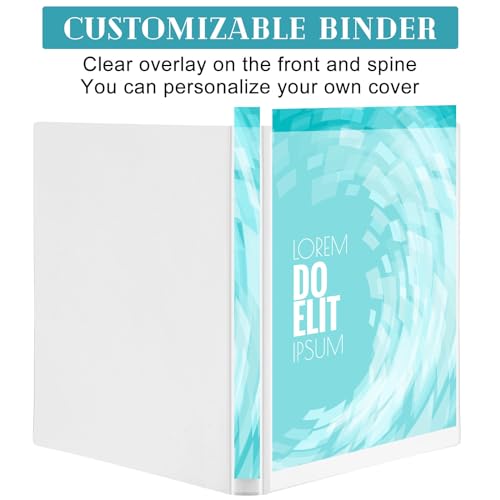 Fulmoon 12 Pcs Economy View 3 Ring Plastic Binder 12.2 x 9.8 Inch Plastic Round Ring Binders with Pockets Notebinder for Meetings for Home, Office, School(White, 1/2 Inch) - Image 3