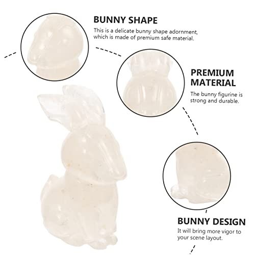 Jouet pour bébé lapin décoratif en cristal, statuette design de Pâques - 6