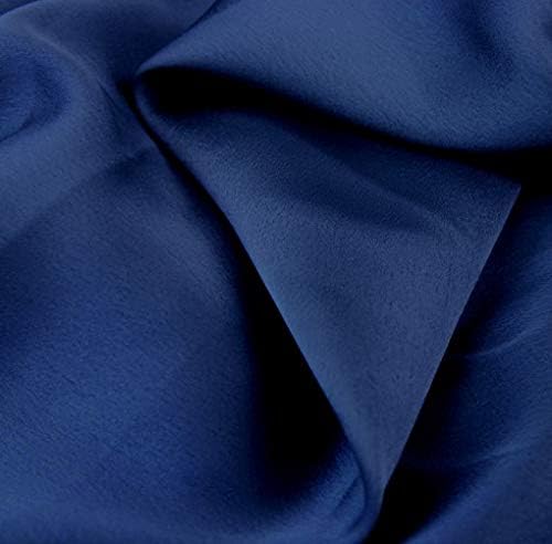 58" Navy Crepe Back Satin Fabric by The Yard- 1 Yard