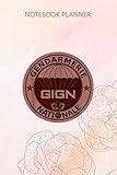  Notebook Planner GIGN National Gendarmerie Intervention Group Logo: Life, 114 Pages, Do It All, 6x9 inch, Journal, Stylish Paperback, Financial, Pretty