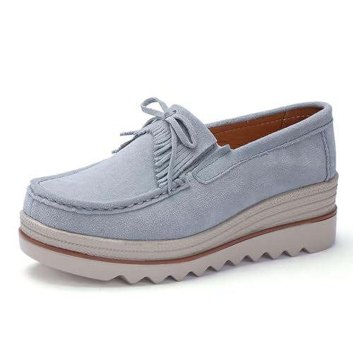 Chaussures en cuir artificiel décontractées Ulalaza confort pour dames