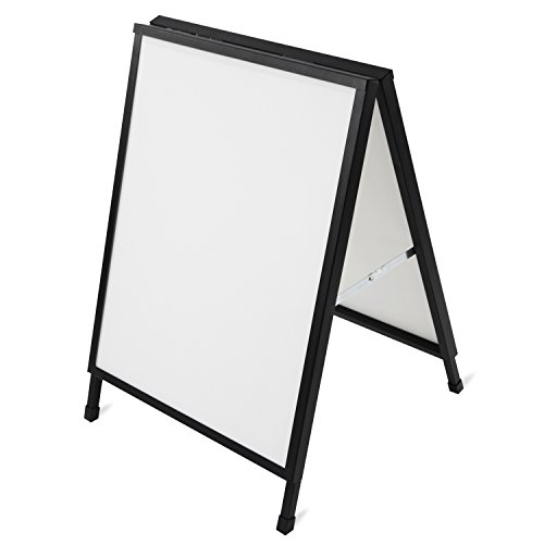 Outdoor AFrame Sidewalk Sign 22x28 Inch Sandwich Board, Black Coated