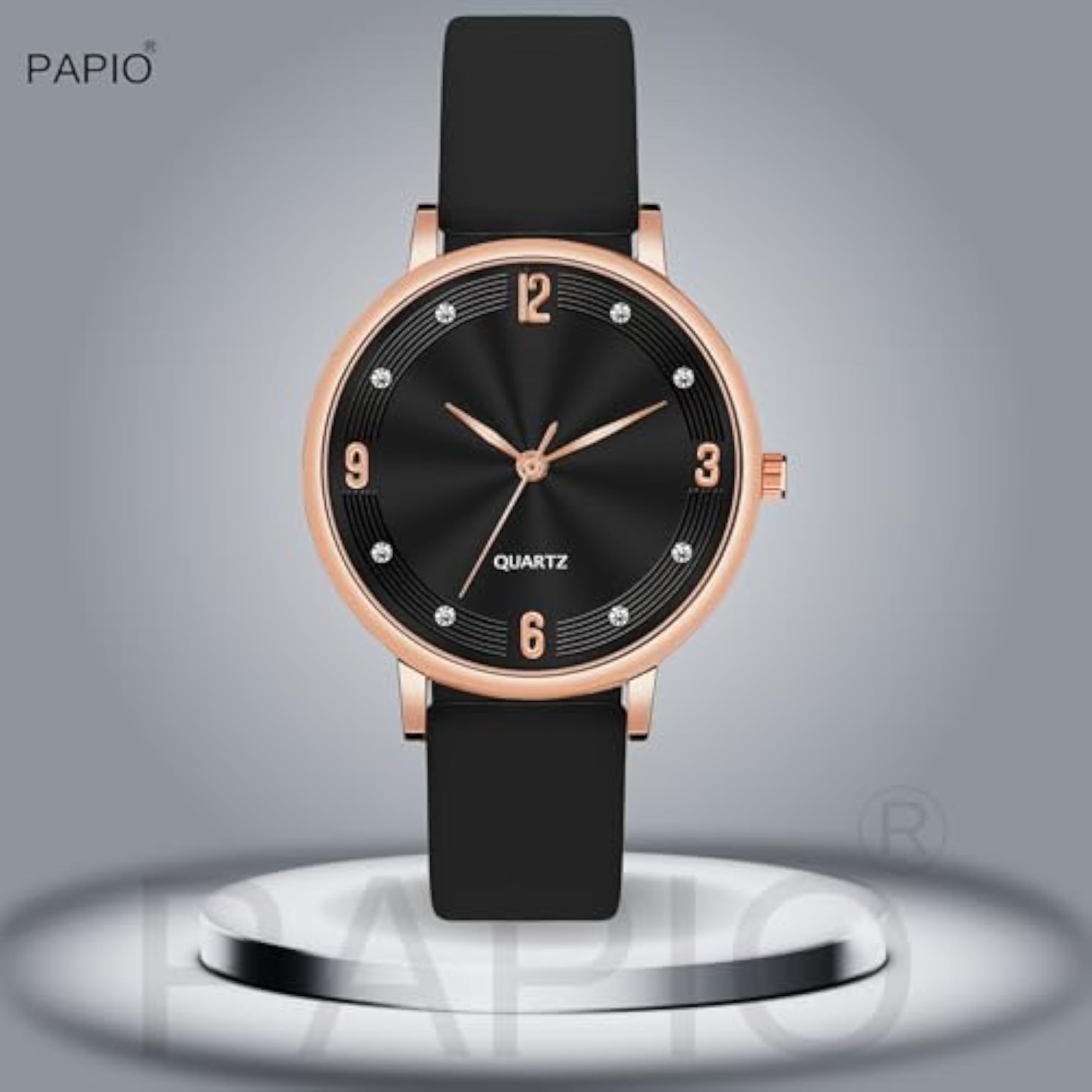 Silicone Strap Elegant Women's Analog Wrist Watch