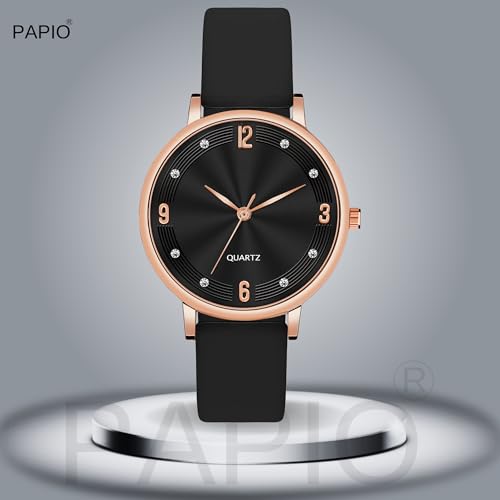 Image of PAPIO Silicone Strap Elegant Women's Analog Wrist Watch for Ladies and Girls | Stylish & Trendy | Premium Strap | Perfect for Casual, Party & Formal Wear