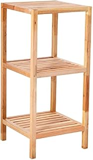 Wenko 18617100 Norway Walnut Wood Household and Bath Shelf, 36 x 79 x 36 cm