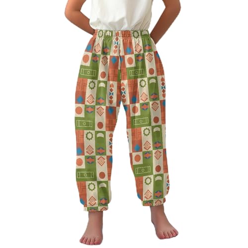 Image of Unisex Little Kids Yoga Trousers Bohemian Beach Pants Baggy Harem Activewear for Boys and Girls Age 3-10
