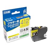 ジット ブラザー LC412Y 対応 イエロー 標準容量 リサイクルインク 日本製 JIT-NB412Y