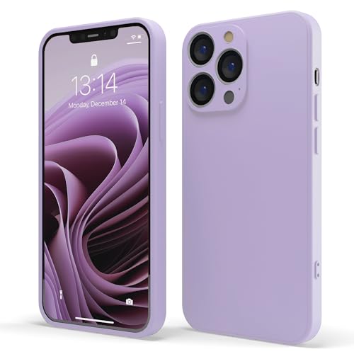 Red Ember Coque de protection antichoc pour iPhone, ultra fine en silicone liquide avec finition mate et doublure en microfibre douce anti-rayures (violet, iPhone 14 Pro Max)