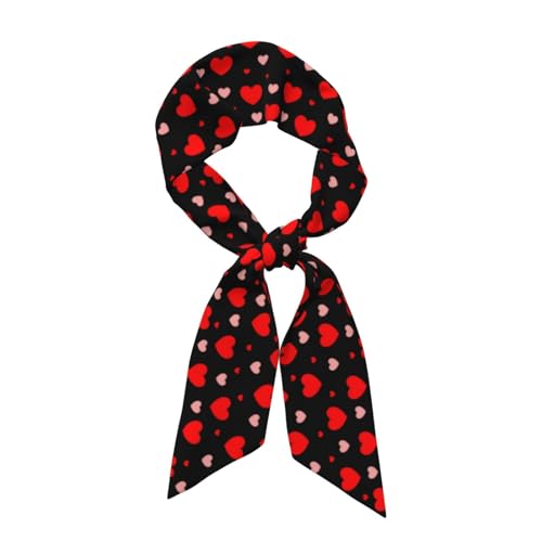 ASYG Valentines Day Hearts Scarf For Women Scarfs Purse Bags Headbands Neck Scarves Long Headscarf Fashion