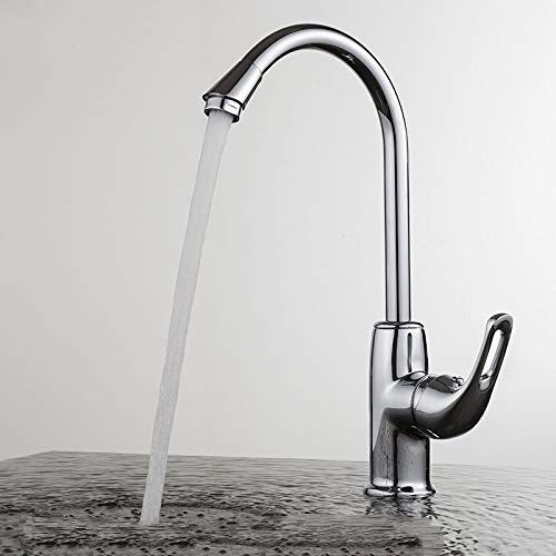 Robinet de cuisine mitigeur en laiton avec bec rotatif et jet fluide