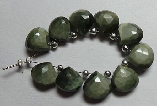 Perle Oeil de Chat Naturel Facettée en Coeur LKBEADS pour Création Haute Joaillerie 9mm