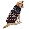Hundepullover mit klassischer Schneeflockenmuster, Rollkragenpullover, warme Strickwaren, Haustier-Winterkleidung für mittelgroße bis große Hunde