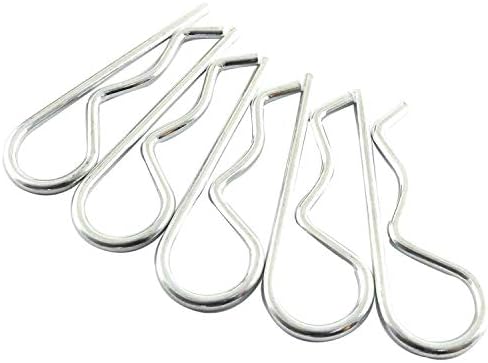 20Pcs R Clips Retaining Cotter Pins, Heavy Duty Zinc Plated Cotter Pin Hairpin Assortment Kit for Use On Hitch Pin Lock Systems - M3 X 60mm