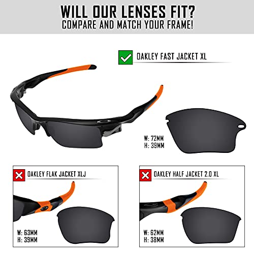 Image of Polarized Replacement Lenses & Rubber Kits for Oakley Fast Jacket XL OO9156 Sunglass
