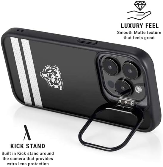 Skinit Kickstand Phone Case Compatible with iPhone 15 Pro Max - Officially Licensed NFL Chicago Bears Shutout Design