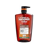 L'Oréal Men Expert Barber Club 3-in-1 Shower Gel, Complete Cedarwood Grooming for Body, Hair & Beard, Deep Cleanse & Active moisturization for Skin & Hair, All-in-One Invigorating Wash