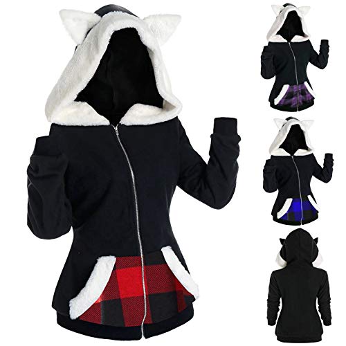 FKoexedsny Sudadera deportiva con capucha, sudadera con capucha, sudadera con capucha, para pareja, suéter, forro polar, con capucha, color negro, rojo, XXL