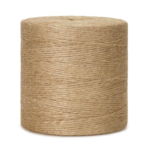 Image of KINGLAKE Natural Jute Twine String - 1640 Feet 2mm Twine String for Crafts