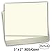 Hamilco Cream Colored Cardstock Thick Paper - Blank Index Flash Note & Post Cards - Greeting Invitations Stationary - Flat 5 X 7