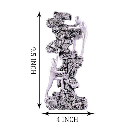 Image of AshLova Men Climb on wall Showpiece for Home Decor Showpiece, Atlas Sculpture for Office Table Decor Multicolour - 10