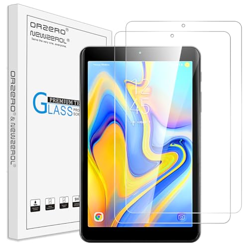 Image of Orzero (2 Pack Tempered Glass Screen Protector Compatible for Samsung Galaxy Tab A 8.0 inch 2018 (Only Fits for SM-T387 Model), 9 Hardness HD Anti-Scratch Full-Coverage