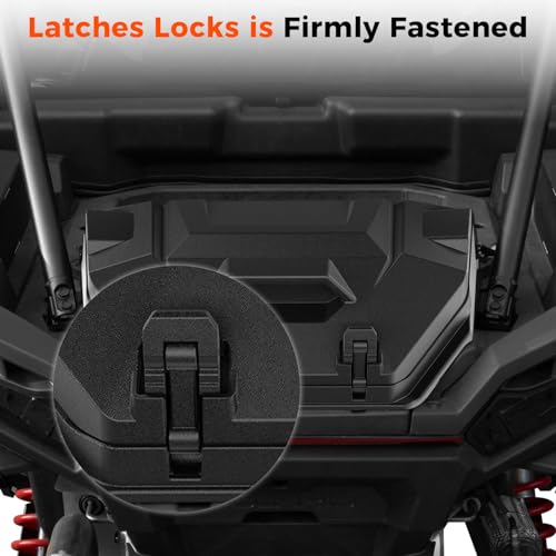 HugeUTV 55QT Rear Cargo Box for Polaris RZR XP 1000/ XP 4 1000 2024/2025/2026 Accessories, Storage UTV Rear Bed Box Polypropylene with Two Lockable Latches by HugeUTV - Image 2