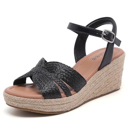 Sandales compensées larges Ruiee le raffinement des espadrilles habillées