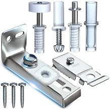 Bi-fold Door Hardware Repair Kit - Closet Door Hardware Set for 24 36 72 inch Track Folding Doors Accordion Pantry Hardware Replacement Parts for Home Include Top & Bottom Pivot, Bracket & Guide Wheel