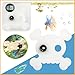 Abizoo Halloween Aquarium Floating Plant Corral, Fish Feeding Ring Plastic White Skull Shape for Aquarium Feeding Ring Decor, Keep Tank Clean No-Suction Cup for Betta Fish, Goldfish Small Fish