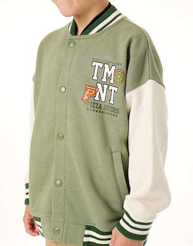 Teenage Mutant Ninja Turtles Boys Bomber Jacket | Kids TMNT Character Varsity Jacket in Green | Childrens Baseball Jacket4