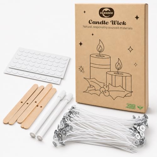Vabneer 100 Piezas De Mecha De Vela De Algodón, Para Fabricación De Velas Diy 15cm 6in