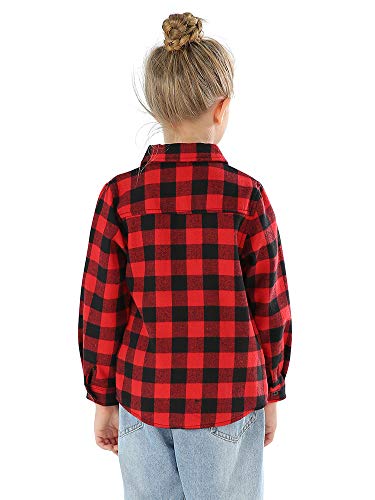 Boys' Winter Long Sleeve Plaid Fleece-Lined Button Down Shirt2