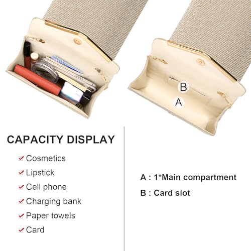 Image of RNIEGA Clutch Purses for Women, Evening Bag with Detachable Chain Ladies Sparkling Party Handbag Wedding Bags