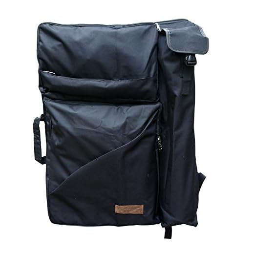 Artoop Water-resistant Artist Portfolio Backpack Tote Bag for Art Storage and Traveling Size 26”x19” Black Color