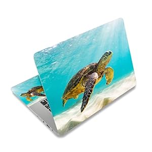 Mibbxea 15-15, 6 Zoll Laptop Skin Sticker, Wiederverwendbare Vinyl Aufkleber für 13 13, 3 14 15, 4 Zoll Laptops & Netbooks, Dekorative, Kratzfest, Staubdicht, Wasserdicht (048 Meeresschildkröte)