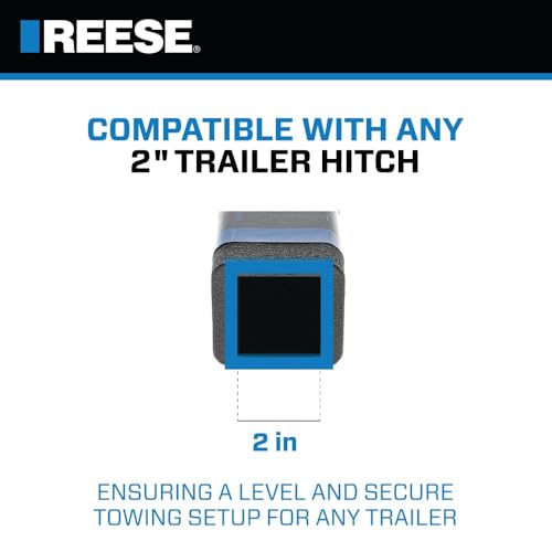 Reese Towpower 7005100 Interlock Anhängerkupplung Kugelhalterung Sicherheitsset, passend für 5,1 cm Vierkant-Empfänger, 5,1 cm Drop, 0,75 Zoll Steigung, 2,7 kg Kapazität