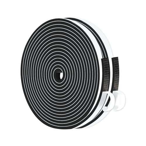 Image of Weather Stripping,High Density CR,Strong Adhesive,1 /4 in x 1 /8 in x 26Ft | Weather Stripping Door Seal Stripping,Lightproof, Soundproof Foam,Door Seal Strip for Door,Window Frame,Sliding Door,Black