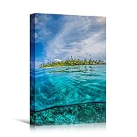 Canvas Wall Art Calm Seas Beach Beach Blue Coastal Cool Photography Relax/Calm - 12x18 inches