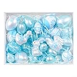 Adornos coloridos para colgar: cada huevo muestra colores vibrantes y divertidos diseños de Pascua, para mejorar tu decoración navideña con un toque alegre.