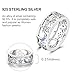 Hapour 925 Sterling Silver Rings for Women Cubic Zirconia Eternity Bands for Women Stackable Vintage Rings Statement Rings