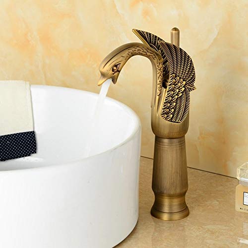 Robinet brossé rustique vintage pour lavabo de salle de bains rétro