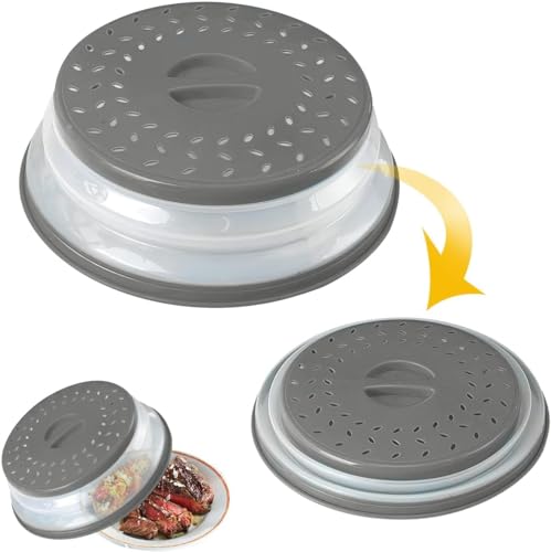 Recopilación de Platos para microondas los más recomendados. 45 RUAKIVA Cubierta de Microondas Plegable Transpirable,26.5CM Tapaderas,Tapa Microondas sin BPA,Protector Contra Salpicaduras de Alimentos con Asa de Fácil Agarre para Frutas y...